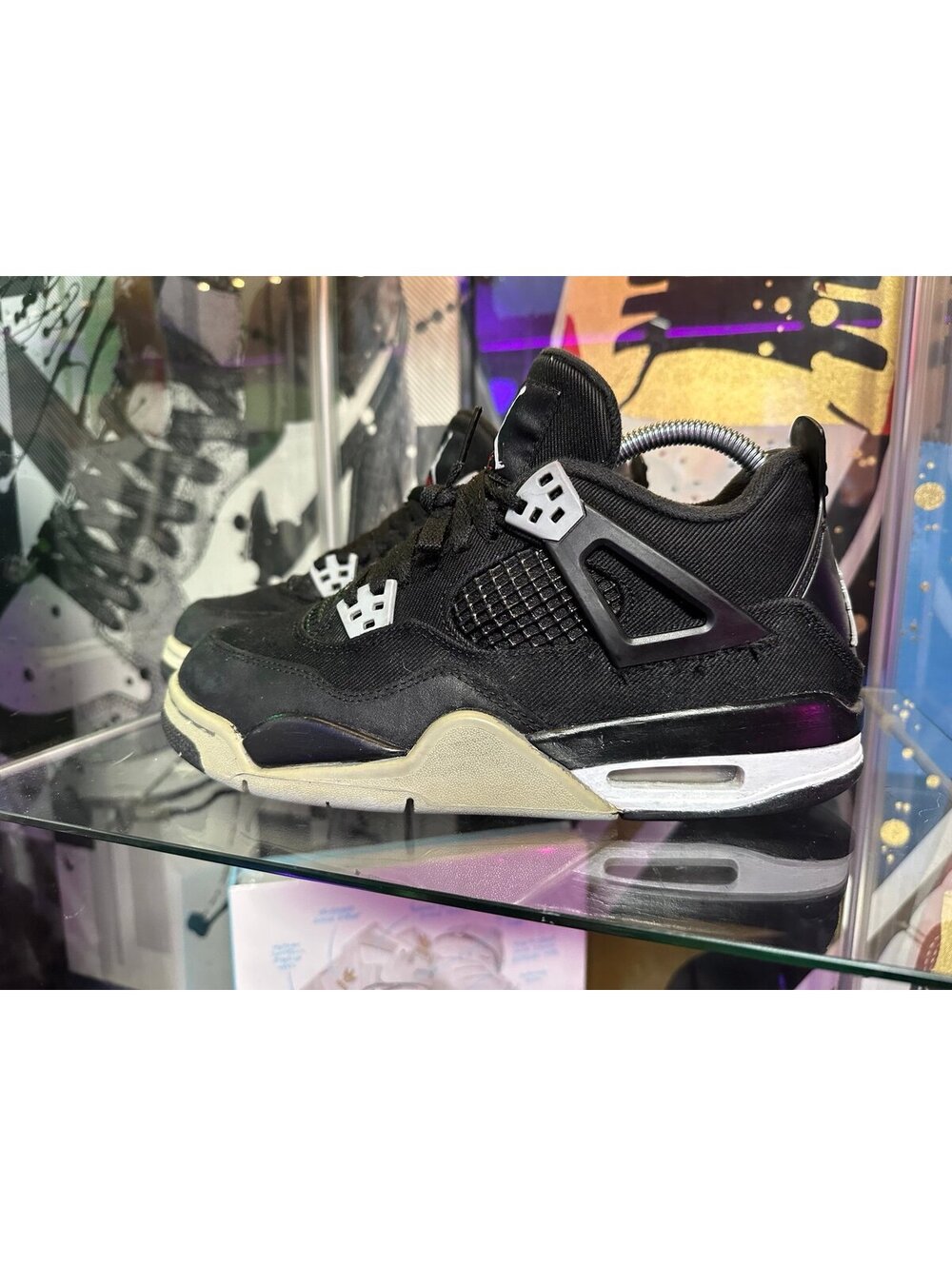 Nike Air Jordan 4 Retro "Black Canvas" SIZE: 7 YOUTH